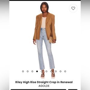 Agolde Riley high rise straight crop